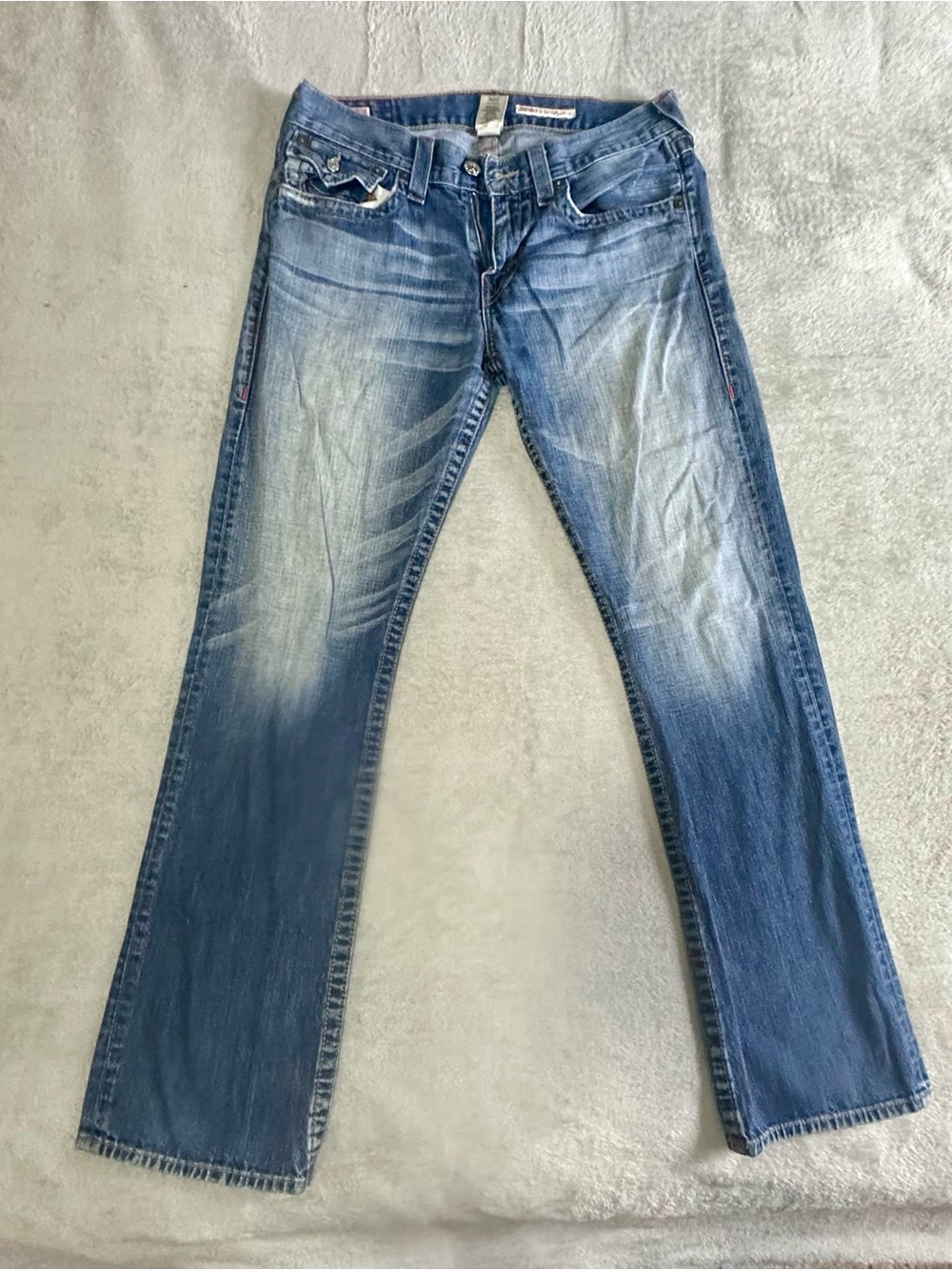 Men's True Religion Faded Straight-Leg Jeans 33x32